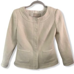 Banana Republic Cream Ivory Tweed Blazer